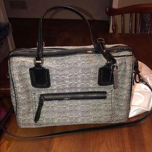 Coach Black & Gray 25047 Oxford satchel handbag